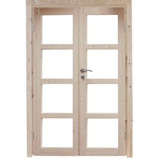 Wolff Finnhaus Gartenhaustür »Thor 28«, Doppelflügeltür, Klarglas, BxH: 158,8x196,5 cm, beige