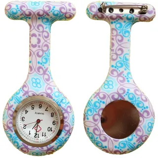 Nurse Watch Schwesternuhr Silikon  Krankenschwesternuhr Pulsuhr Kitteluhr Pflege Muster #12