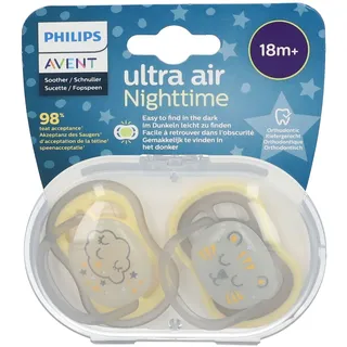 Philips Avent Ultra Air Night Neutral 18 Maanden+ 2 St Schnuller