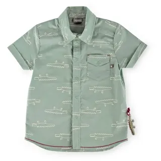 Sigikid Langarmhemd Batist Hemd Happy Crocodile für Kinder Jungen (1-tlg) grün 98