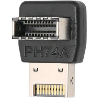 USB3.1 TYP E Adapter, 90 Grad USB Typ E Adapter Computer Motherboard Interner Anschlussadapter Unterstützt USB3.1/10G, 3.2/20G Full Speed(PH74A)