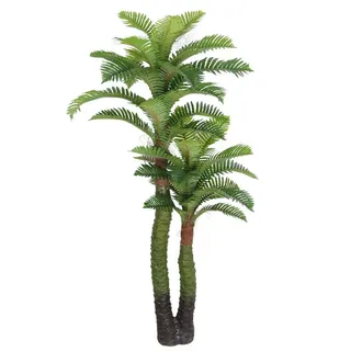 Decovego Kunstpalme Künstliche Kunstpalme Palme künstlich Königspalme Kunstpflanze 140 cm, Decovego