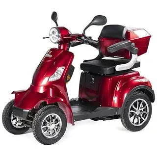 VELECO Seniorenmobil 4-Rad Elektromobil ElektroRoller 1000W FASTER (Rot)