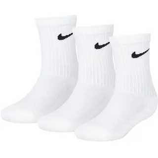 Nike Kinder Basic Pack Crew 3Pk Socken, White, 4/5 Jahre