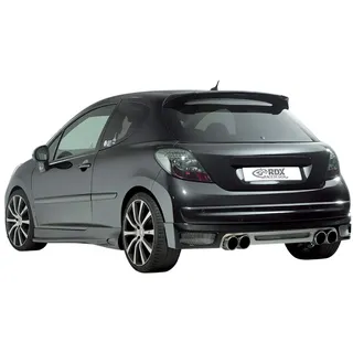 RDX Racedesign Heckschürzenansatz kompatibel mit Peugeot 207 2006- exkl. SW (ABS)