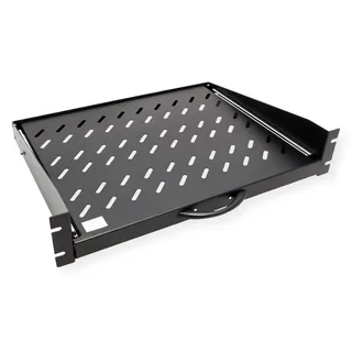 Value 26.99.0419 19 Zoll Netzwerkschrank-Fachboden 2 HE, Schwarz