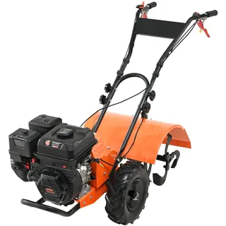 Vevor Gartenfräse 212CC Hubraum Gasbetrieben Motorhacke 490mm Anbaubreite Motorfräse 100mm Kultivierungstiefe Bodenhacke 65Mn Kultivierungsklinge Ackerfräse 1680x500x1000mm Kultivator