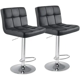 DUMOS Barhocker Barhocker 2er Set, Metallbeine Bar Hocker,Hocker Küche, Hoch Barhocker (2-teiliges Set, 2-teiliges Set), Verstellbare Sitzhöhe schwarz
