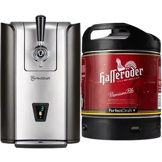 Bundle aus PerfectDraft Pro Zapfanlage + Hasseröder Premium Pils Bier Perfect Draft (1 x 6l) MEHRWEG Fassbier