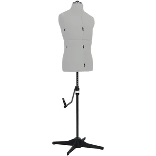 vidaXL Schneiderpuppe Verstellbar Männlich Grau Größe 37-45