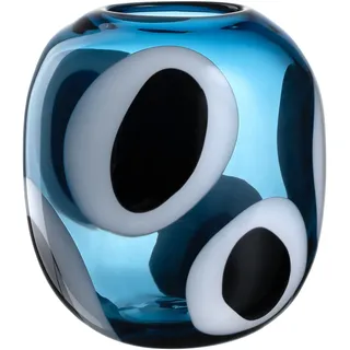 LEONARDO Vase OCCHI BLU blau B:20cm H:21cm T:14,5cm, Glas, Vasen