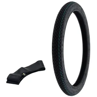 Citomerx 1x Vee Rubber 2.00-17 Zoll Reifen Schlauch kompatibel mit Piaggio Ciao