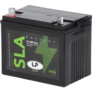 Landport AGM Batterie 12V 24Ah für Rasenmäher Rasentraktor LS U1-280 SLA