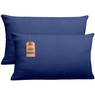 NatureMark Kissenbezug Jersey 40 x 80 cm Navy Blau