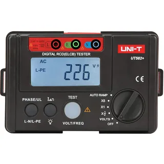UNI-T UT582+ Digital RCD (ELCB) Tester Auto RAMP Leakage Circuit Breaker Meter mit Mis-Operation Buzzer