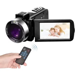 Fockety Videokamera 1080P 30 MP Schwarz
