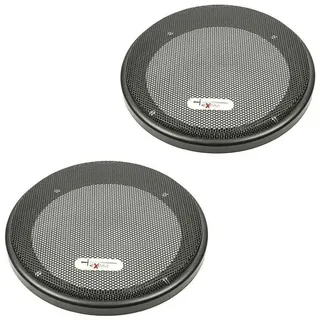 tomzz Audio 2800-001-1 Excalibur Lautsprecher Gitter Grill für 130mm DIN Lautsprecher, schwarz, 2-teilig Kunststoffring mit Metallgitter, Satz
