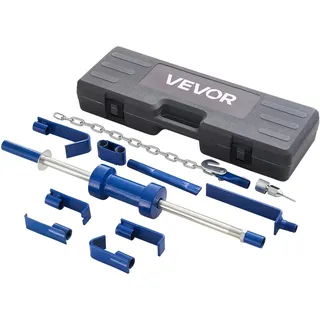 VEVOR Dellenzieher Set 5,9 kg 14 in 1 Gleithammer-Dellenentfernungsset, Ausbeulwerkzeug zum Entfernen von Autoschäden, Reparaturrahmen mit Tragetasche Verlängerungsstange rutschfestem Griff
