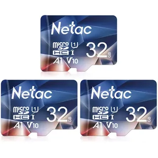 Netac 32GB SD Karte 3-in-1 Paket - High-Speed Speicherkarte für SLR Kamera, 32G/64G Flash Karte
