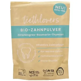 teethlovers Bio-Zahnpulver Zitronengras-Rosmarin Refill-Bag