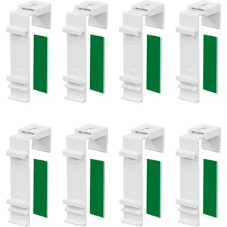 8er Set Lange Klemmträger Für Klemmfix Doppelrollos Zum Befestigen Und Kleben Ohne Bohren Als Zubehör Oder Ersatzteil Zum Aufhängen An Pvc-fenster, Balkontür