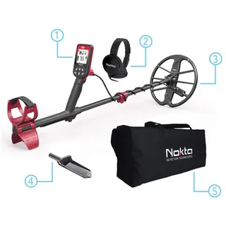 nokta detection technologies Nokta FINDX Metalldetektor Profi, wasserdichte Metalldetektor mit 28cm Suchspule, Metalldetektoren für Gold, Pinpoint, USB wiederaufladbar, 3 Modi (Findx)
