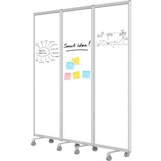 Master of Boards Mobile Trennwand 180 x 180 cm Weiß