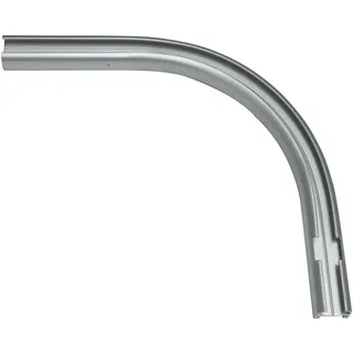GARDINIA Gardinenschiene Rundbogen, 1-läufig, Fixmaß, verschraubt, für Aluminiumschiene 13 mm silberfarben