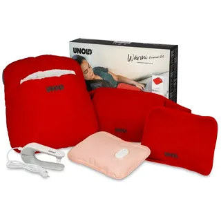 Unold 86023 Wärmi Elektrische Wärmflasche Premium Set Rot