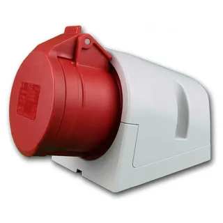 PC ELECTRIC CEE-Wandsteckdose 16A 5-polig IP44 Rot