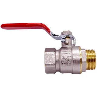 Kugelhahn Kugelventil Messing voller Durchgang IG/AG mit Handgriff (3/4")
