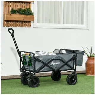Outsunny Bollerwagen faltbar dunkelgrau