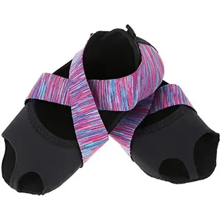 Keenso Yoga rutschfeste Schuhe , Frauen Yoga rutschfeste Pilates Barre Soft Wrap Tanztraining Schuhe Lila - M(37-38)