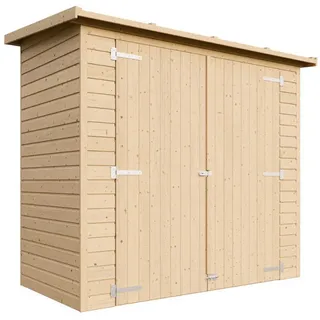 TIMBELA Gartenhaus 194 x 123 x 223 cm beige M348