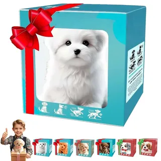 Bulnire My Realistic Puppy Robot, Walking Toy Dog, Realistic Robot Puppy, New Plush Toy That Acts Like a Real Puppy, Pet Gift for Kids and Adults (A)