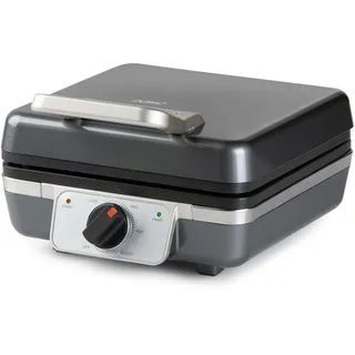 DOMO DO1173W Waffeleisen - Waffelautomat - Doppelwaffeleisen für Belgische Waffeln - Keramische Antihaftbeschichtung - Cool Touch Griff - 1320W – Grau