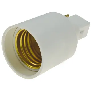 ChiliTec Lampensockel-Adapter, Kunststoff G24 auf E27, G24 universal d1,d2,d3