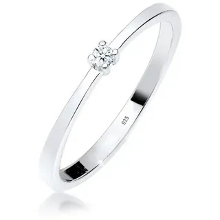 Elli DIAMONDS Ring 925 Sterling Silber Verlobungsring in Weiß | Gr.: 58