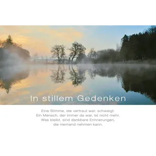 bsb Trauerkarte zur Beerdigung - liebevolle Beileidskarten mit Umschlag - Trauerkarte hochwertig mit See-Motiv - Herzliches Beileid Karte Trauer - Kondolenzkarte in 11,5 x 17,0 cm