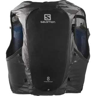 Salomon Adv Hydra Vest 8 Unisex Hydrationsweste Trail running Wandern MTB, Komfort und Stabilität, Schneller Zugriff auf Flüssigkeitszufuhr, Einfaches Design, Schwarz, S