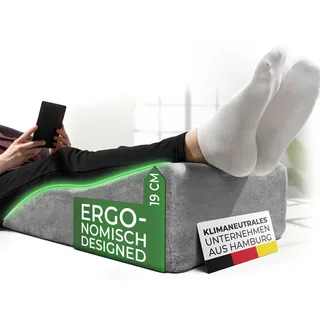 Well B4 Ergonomisches Venenkissen zum Beine hochlagern - Beinauflage - Beinhochlagerungskissen - Keilkissen Stützkissen für die Knie ideal als Lymphkissen und Venenkeil