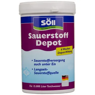 Söll 82716 Sauerstoff Depot Tabs, 30 Tabs für 15000 L - 6-Wochen-Depotwirkung - langfristige Sauerstoffquelle für Fisch und Teich, ganzjährige Sauerstoffversorgung
