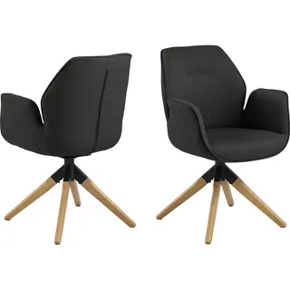 Actona Esszimmerstuhl Aura Polyester dunkelgrau