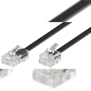 goobay 68530 Anschlusskabel [1x RJ45-Stecker - 1x RJ11-Stecker] 3.00m Schwarz