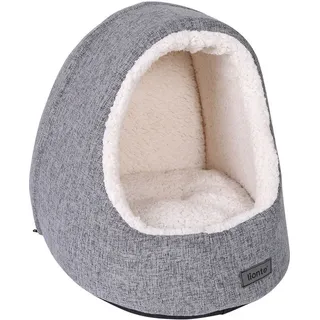 Katzenhöhle Mit Wendekissen Katzenbett Kuschelhöhle Katzen Katzenkorb Katzenhaus Katzenkissen Hundebett Hundehöhle Haustierbett Grau - Lionto