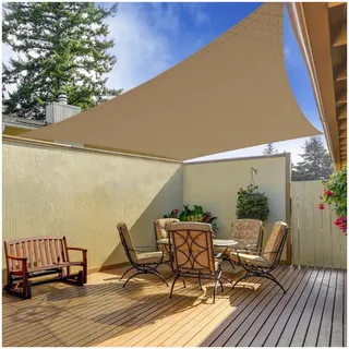 casa pura Atmungsaktives Sonnensegel Sand 3 x 5 m