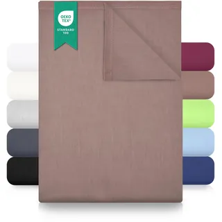 Green Mark Textilien Bettlaken Baumwolle 150 x 250 cm Sand