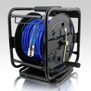 BITUXX 30 Meter Manuelle Druckluft Schlauchtrommel Trommel Aufroller