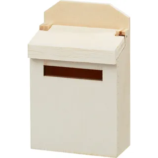 HobbyFun Miniatur Hänge-Briefkasten beige 4,6x6,9cm