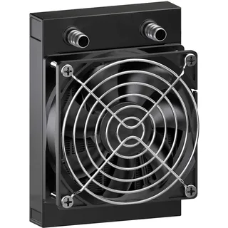 CLDIY Water Cooling Radiator, 8 Pipe Aluminum Heat Exchanger Radiator with Fan for PC CPU Computer Water Cool System DC12V 80mm